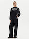 High Waist Sweatpants Flared Black
