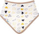 Akuku Bib Fabric with Hoop & Loop Fastener White