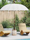 Umbrella Floor Round Wooden Beige with Base D2.6m 3356883