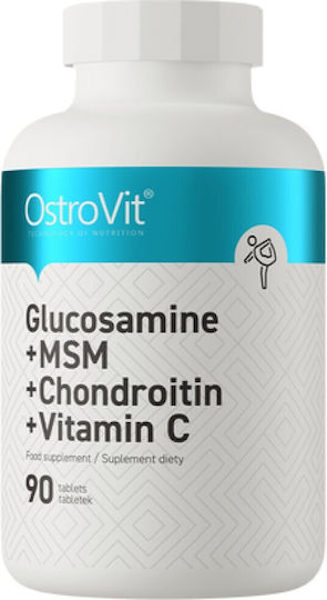 OstroVit Glucosamine + MSM + Chondroitin + Vitamin C Συμπλήρωμα για την Υγεία Αρθρώσεων & Οστών 90 ταμπλέτες