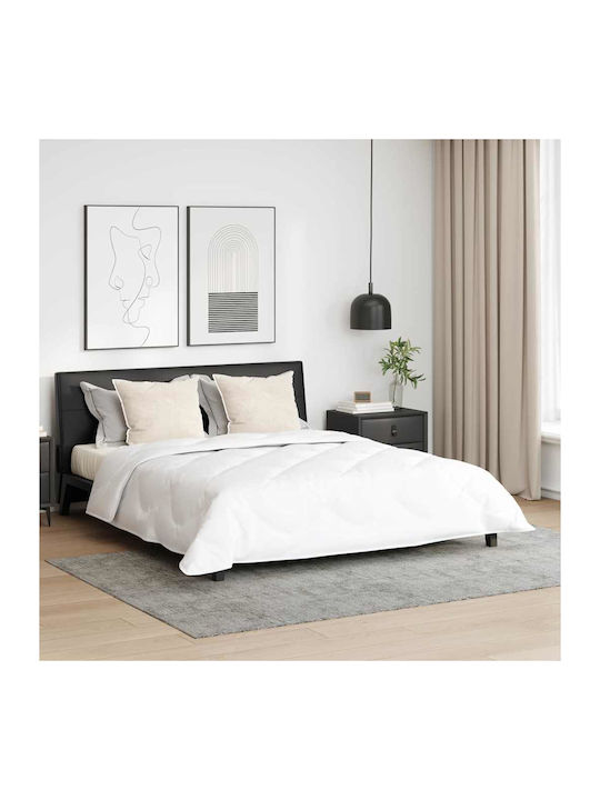 vidaXL Bettdecken-Set Großes Doppelbett mit Microfiber-Füllung 220x260cm White 3Stück