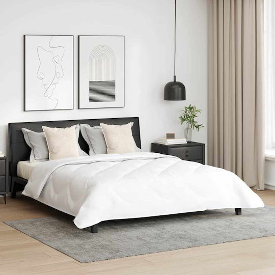 vidaXL Σετ Πάπλωμα Υπέρδιπλο με Γέμιση Microfiber 240x260εκ. Λευκό 3τμχ