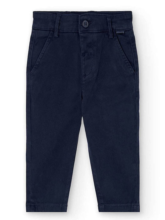 Παιδικό Παντελόνι Chino Μπλε Σκούρο Stretch Satin
