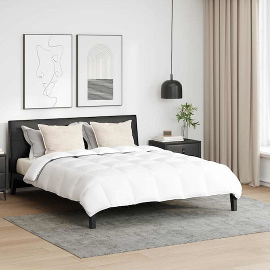 vidaXL Σετ Πάπλωμα Υπέρδιπλο με Γέμιση Microfiber 220x260εκ. Λευκό 3τμχ