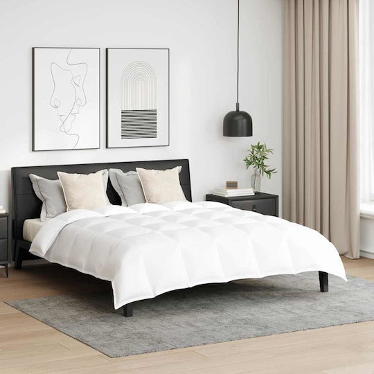 vidaXL Σετ Πάπλωμα Υπέρδιπλο με Γέμιση Microfiber 220x260εκ. Λευκό 3τμχ