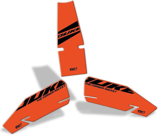 Gpk 3d Set Tank Pad Ktm Duke 390 2024-2025 Orange Black