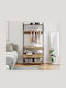 vidaXL Kleiderständer Braun 89x39x184.5cm