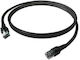 Easylan S/FTP Cat.6a Ethernet Network Cable 1m Black 1pcs