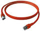 Easylan S/FTP Cat.6a (Gigabit) Καλώδιο Δικτύου Ethernet 2m Κόκκινο