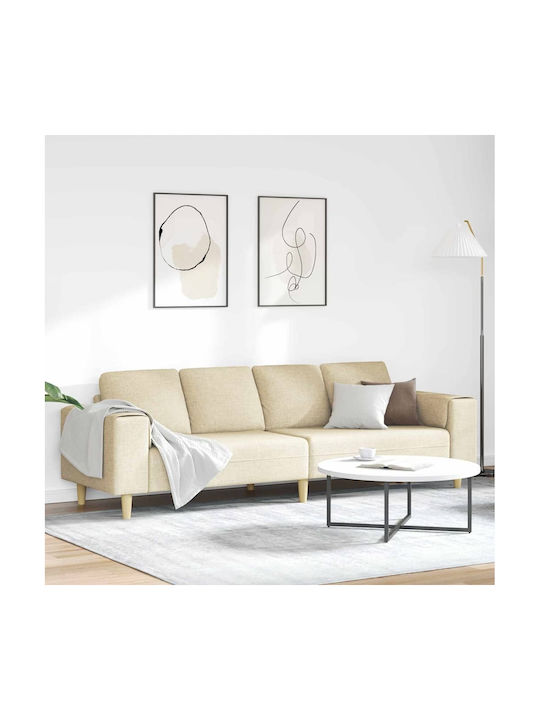 Четириместен Диван Крем 250x77x76см