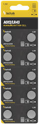 Technik Alkaline Watch Batteries LR43 1.5V 10pcs