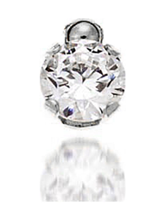 Kaloustian White Gold Charm with Stones 9K with Zircon