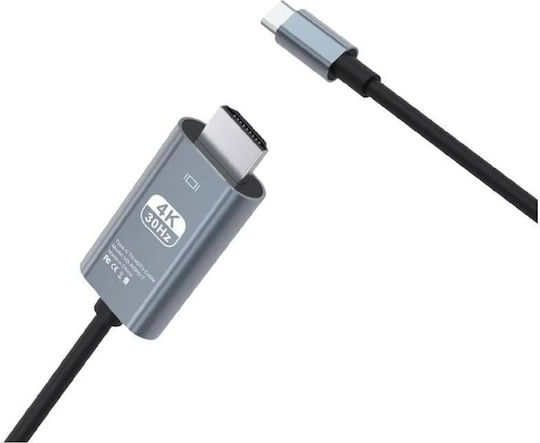 Ven-Dens Cable HDMI male - USB-C male 2m Black
