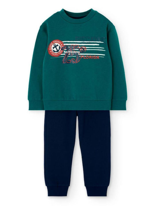 Kids Sweatpants Set Green 2pcs