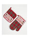 Silk Fashion Christmas Oven Mitt Fabric