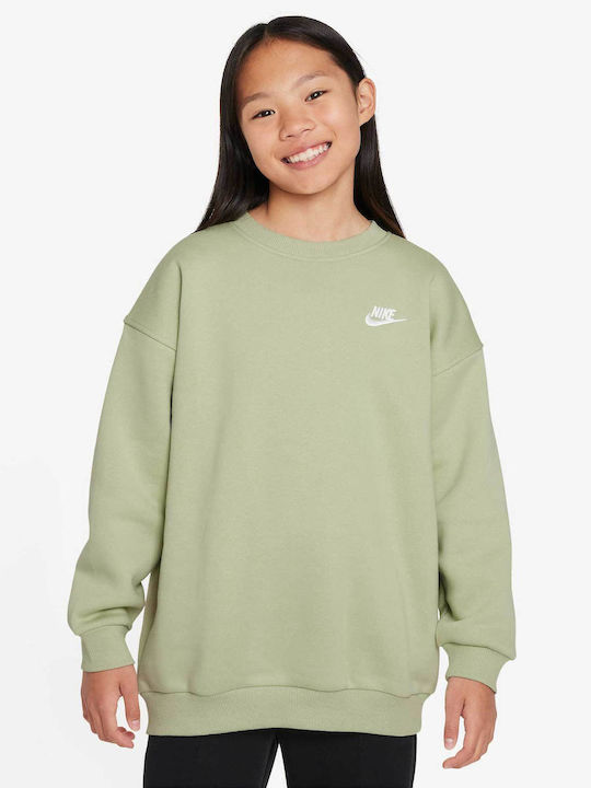 Nike Fleece Παιδικό Φούτερ Lbr Green Nsw Club