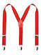 Children's Suspenders Red Metal Clasps 25 Mm Bcrom