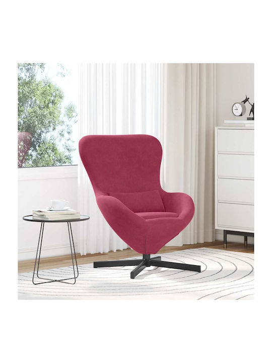 Relaxsessel Friseurwaschbecken Drehbar Samt Wine Red 63x73x90cm