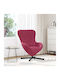 Relaxsessel Friseurwaschbecken Drehbar Samt Wine Red 63x73x90cm