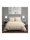 Charalambidis Textiles Salonica Σεντόνι Υπέρδιπλο με Λάστιχο 160x260εκ. Μπεζ