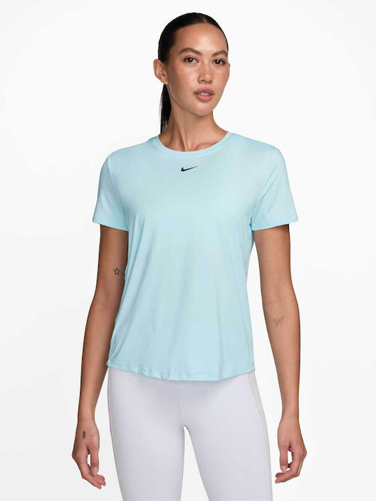 Nike One Classic Women's Blouse Short Sleeve Blue