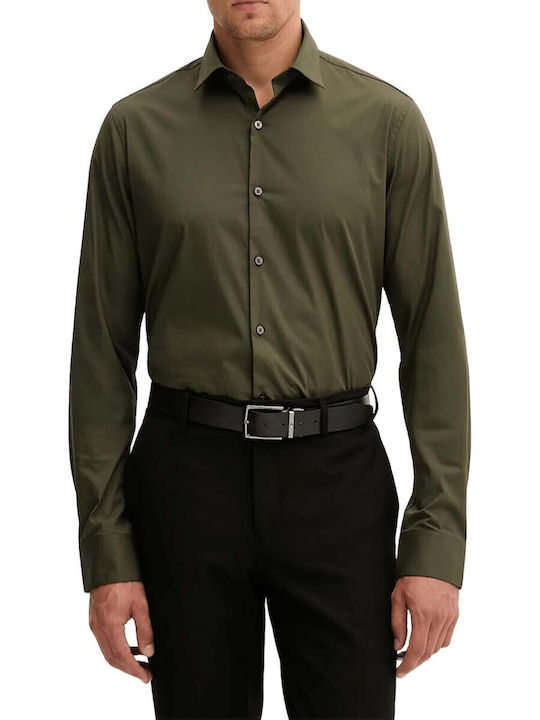 Long-sleeved Cotton Shirt Green