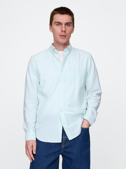 GAP Langärmlig Baumwolle Hemd Blue