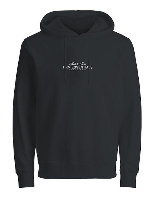 Jack & Jones Φούτερ με Κουκούλα Black