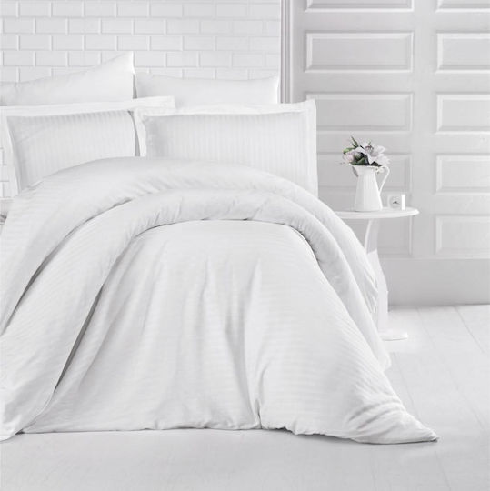 Linea Home Куин сайз 220x250 Soft Satin Бял