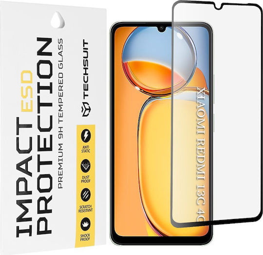 Techsuit Tempered Glass Negru (Redmi 13C 5G)