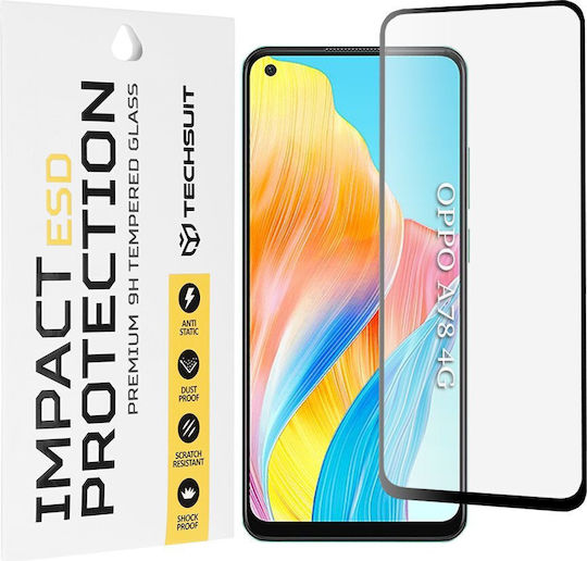 Techsuit Tempered Glass Black (Oppo A78 4G)