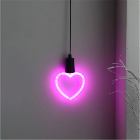 Neon Διακοσμητικό Φωτιστικό Καρδιά 15x23εκ.