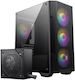 MSI MAG Forge M100A Gaming Micro Tower Carcasă PC cu Deschidere Laterală și Sistem Iluminare RGB Sursă De Alimentare 600W