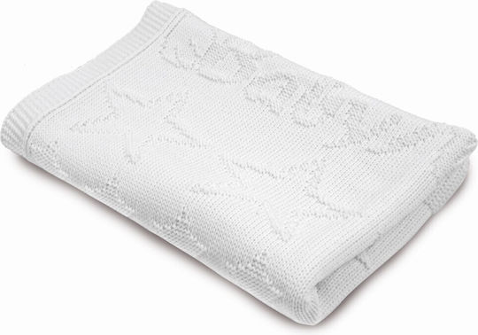 Matex Pătură Pepinieră Swaddling pături Tricotat Albă 75x100cm