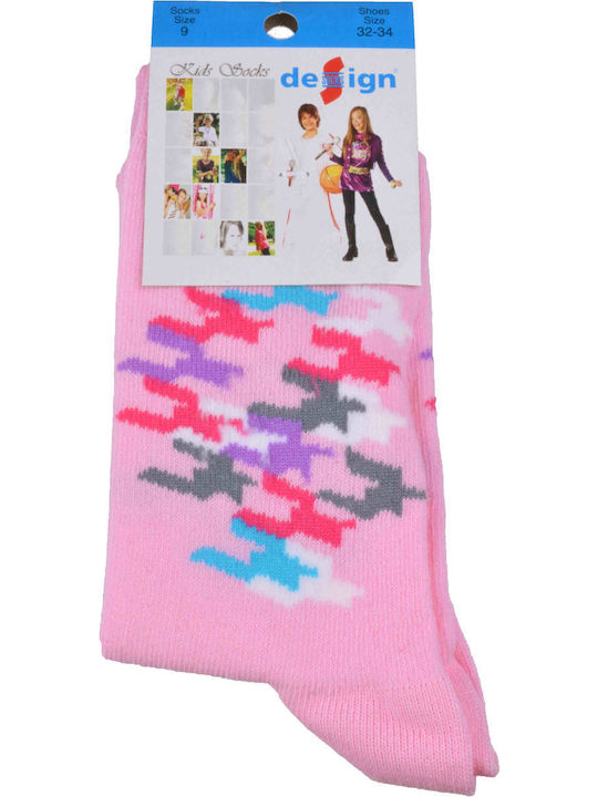 Design Socks Παιδικές Κάλτσες Ανοιχτο Ροζ