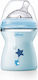 Chicco Plastic Baby Bottle Natural Feeling Anti-Colic with Silicone Teat for 2+ Months Blue 250ml
