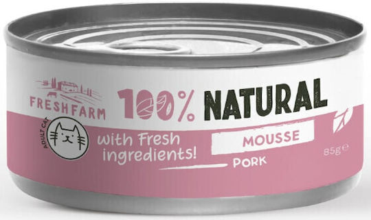 Fresh Farm Υγρή Τροφή για Ενήλικες Γάτες με Χοιρινό 85gr