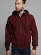 Sweatshirt with Hood Burgundy
