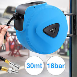Bakaji Compressed Air Hose Reel 30m 1/4 Connection Wall Mount 02012753