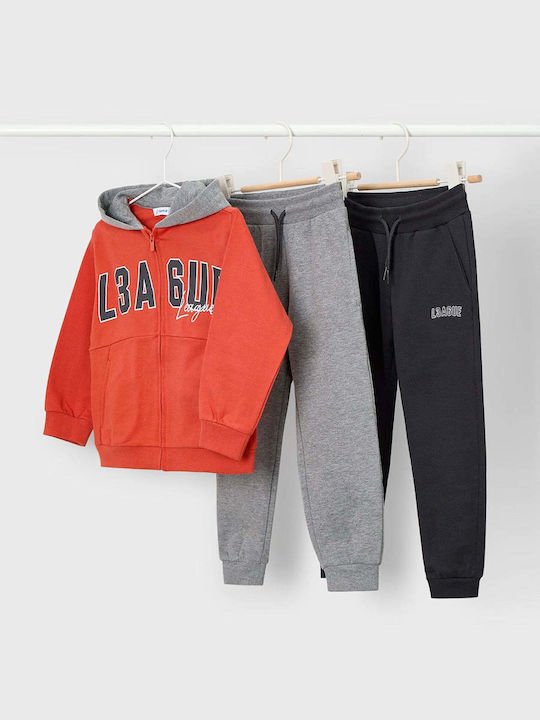Kids Sweatpants Set Orange 3pcs