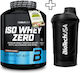 Biotech Usa Iso Whey Zero 1816g Salted Caramel & Biotech Usa Wave Shaker 600ml Black-smoked Custom Bundle