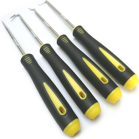 Oil Sealing Screwdriver Kit 16.5cm 4pcs W17159-2 Yellow-Black