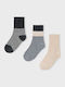 Mayoral Kids' Socks Dark Beige 3 Pairs