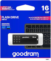 GoodRAM Pendrive Uts3 16GB USB 3.2 Μαύρο GoodRAM Pendrive Uts3 16GB USB 3.2 Μαύρο