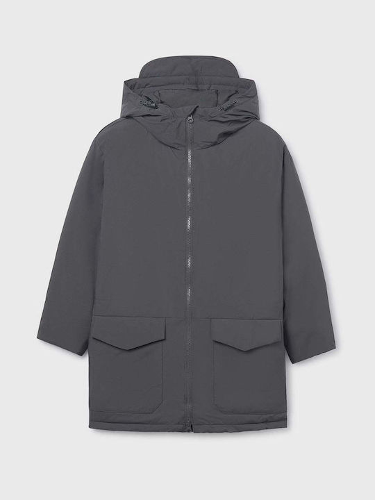 Kids' Parka with Hood Dark Grey
