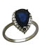 Aris Dentopoulos Jewellery Γυναικείο Δαχτυλίδι με Ζιργκόν από Ασήμι