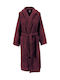 Dimcol 3010 Bathrobe with Hood in Burgundy Color 420gr/m²