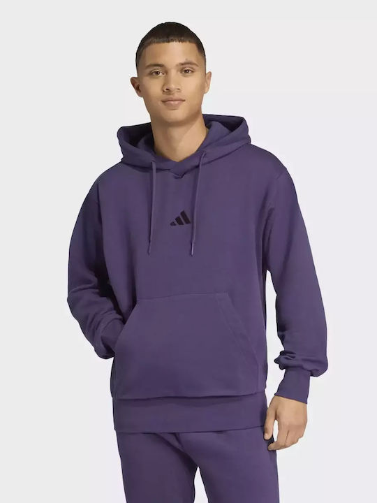 adidas Essentials Sweatshirt Fleece with Hood Purple/black JX5661