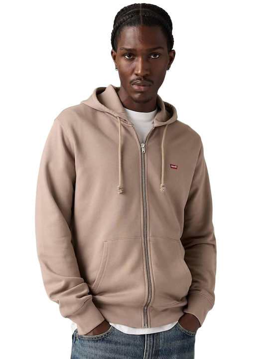Mens Hoodies Beige Levis Hoodie Levi's Original Sweatshirt With