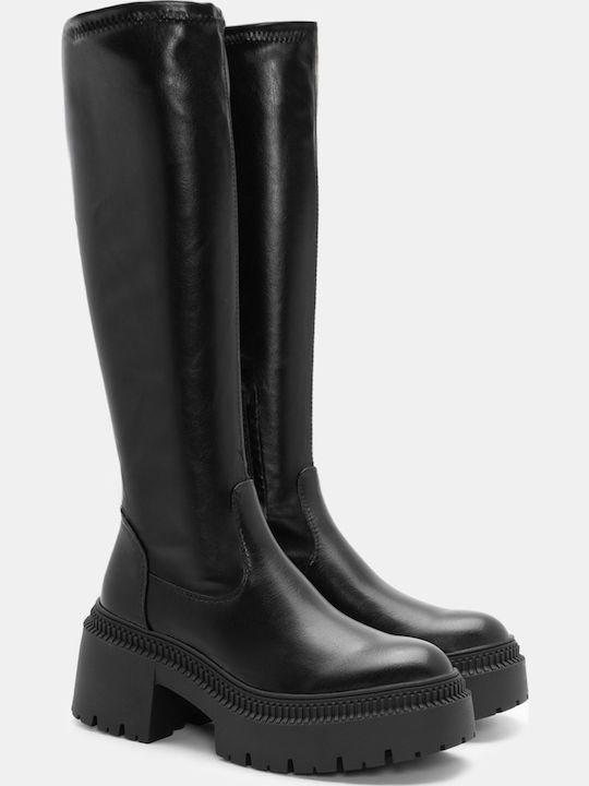 Damenstiefel mit hohem Absatz Schwarz